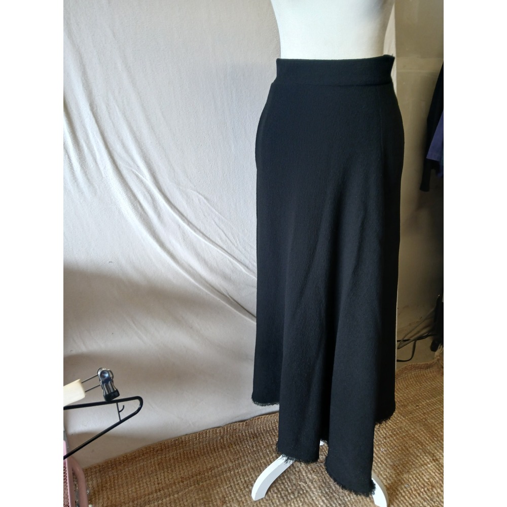 RAEY asymmetrical crepe mini skirt silk wool quiet luxery old money black classy